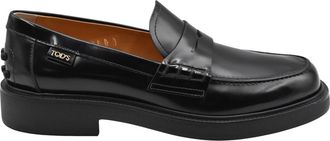 Tod's Logo Loafers - Dames - Loafers - Zwart - 40 EU - Leer - Schoenen