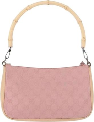 Gucci Pre-owned Vintage Shoulder Bag - Dames - Vintage Schoudertas - Roze - ONE Size - Leer - Vintage