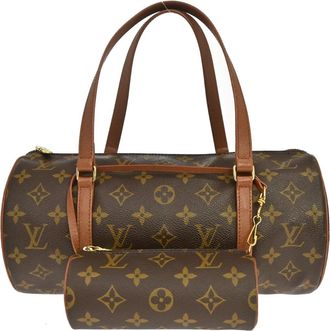 Louis Vuitton Papillon Handbag Monogram Canvas Brown Canvas Handbag (Pre-Owned)