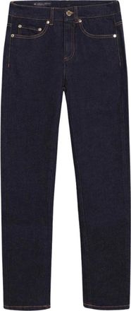 Brooks Brothers Denim 5-Pocket broek - Dames - Slim Fit Jeans - Blauw - M - Denim - Jeans