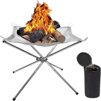 OEM Brasero Port&aacute;til Plegable De Malla De Acero Inoxidable Para Camping, Equipo De Camping