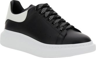 Alexander McQueen Mens Low Top Sneaker Black Leather Calf Trainers