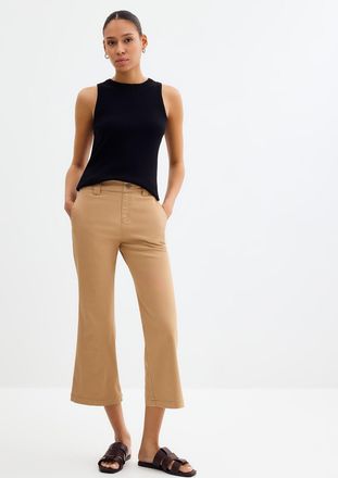 Hue Womens Cropped flared chino legging
