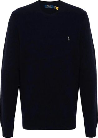 Polo Ralph Lauren Crewneck Gebreide Jumper - Heren - Ronde hals truien - Blauw - L - Wol - Truien & Vesten
