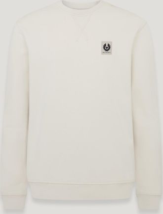 Belstaff Sweatshirt Mens Cotton Fleece Silver Birch Size 2XL