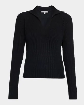 Neiman Marcus Cashmere Polo Sweater