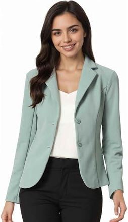 Blazer Péplum Femme Prime Fashions - Coupe Ajustée, Manches Longues Avec Volants - Tissu Viscose - Lavable Machine
