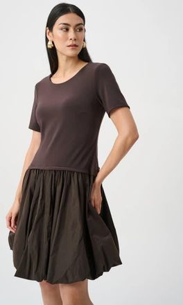 Joseph Ribkoff Silky Knit & Memory Fit And Flare Dress in Mocha at Nordstrom, Size 6