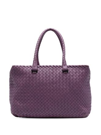 Bottega Veneta Borsa tote in nappa con motivo Intrecciato Brick in nappa 2012-2025 - Viola