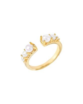 Tiramisu 14K Over Silver 1.32 Ct. Tw. Pearl Bypass Ring