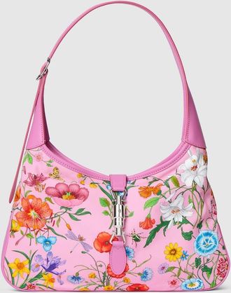 Gucci Jackie 1961 Medium Shoulder Bag, Pink, Fabric