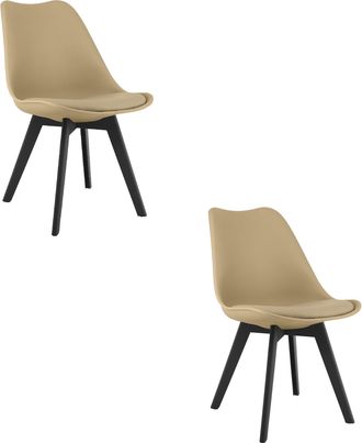 OEM Silla Mark - Beige Oscuro / Patas Negras X 2
