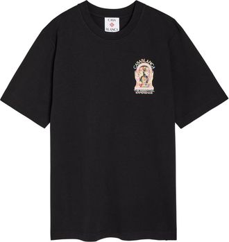 Casablanca Casablanca Essential Experience Printed Cotton T-shirt - Black - XL