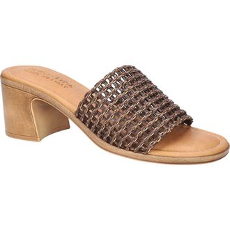 Bella Vita Eni-Italy Slide Sandal in Brown Woven at Nordstrom Rack, Size 7.5