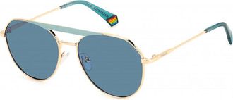 Polaroid Womens PLD-6211-S-X-PEF PLD 6211 S X 57 PEF Sunglasses - Gold - One Size