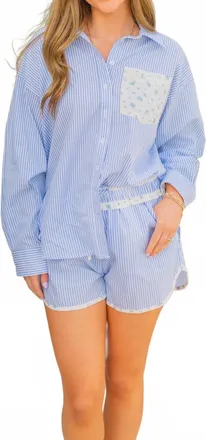 Peach Love California Willow Set In Blue