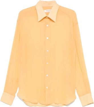 Giuliva Heritage Collection Oversized Klassiek Handgemaakt Shirt - Heren - Casual Overhemden - Geel - L - Overhemden