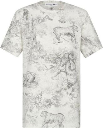 Dior Grey Toile De Jouy T-Shirt Size S