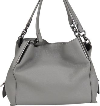 Coach Gray Leather Tote Bag (Pre-Owned)