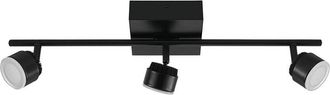 Eglo Eglo Armento 3 Light Integrated Led Track Light With Black Finish & Adjustable Lamp Heads