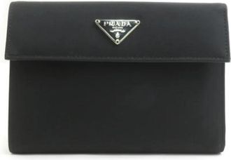 Prada Pre-owned Vintage Nylon Portemonnee - unisex - Vintage Accessoires - Zwart - ONE Size - Nylon - Vintage