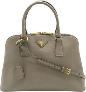Prada Pre-owned Vintage Handbag - Dames - Vintage Handtas - Grijs - ONE Size - Leer - Vintage