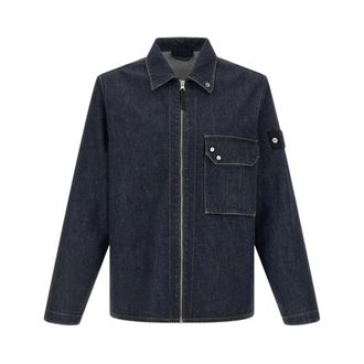 Stone Island Heren, Jassen, Blauw, Maat: M Denim