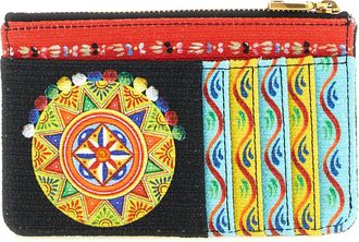Dolce & Gabbana Womens Multicolor Cotton Cardholder Accessory