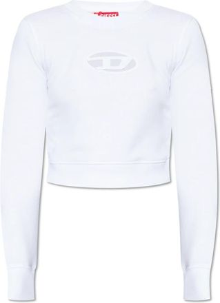 Diesel F-Slimmy-Od Sweatshirt - Dames - Sweatshirts - Wit - 2XS - Katoen - Hoodies & sweatvesten