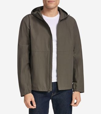 Cole Haan Mens Packable Running Rain Jacket - Green Size Medium
