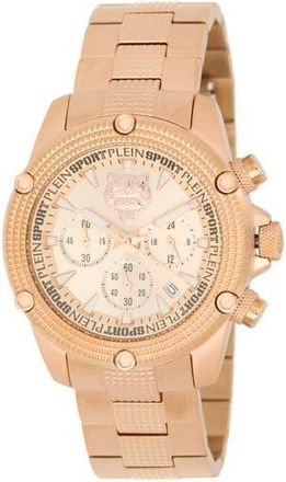 Plein Sport Hurricane Chronograph Bracelet Watch, 44mm in Rose Gold at Nordstrom Rack