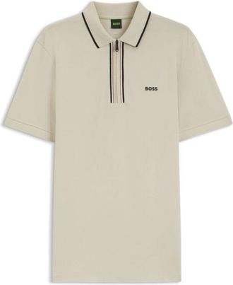 BOSS Active Slim-fit polo shirt in moisture-wicking stretch cotton