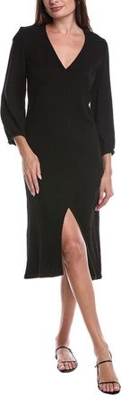 Nation Ltd Olpa Ballon Sleeve V-Neck Midi Dress