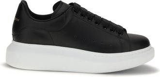 Alexander McQueen Womens Sneakers Calf Leather Black Black-Black Trainers Black/black