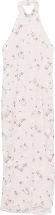 Rotate Flower Beads Maxi Jurk - Dames - Maxi kleedjes - Roze - S - Leer - Kleedjes
