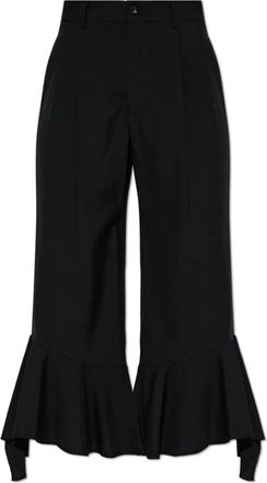 Comme Des Gar&ccedil;ons Wool Broeken - Dames - Vrijetijds broeken - Zwart - S - Wol - Broeken