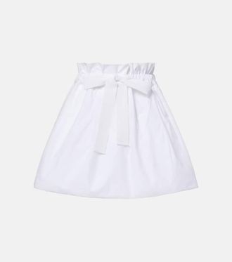 Patou Gathered cotton miniskirt