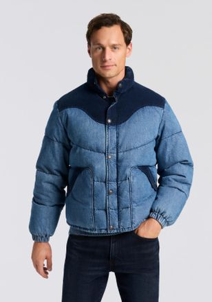 Levi's Steppjacke LEVIS, Herren, Gr. XXL, riverbank, Jeans, Obermaterial: 100% Baumwolle, normal taillenbedeckt, mit Gummizug, Jacken Steppjacke, Western-Sty