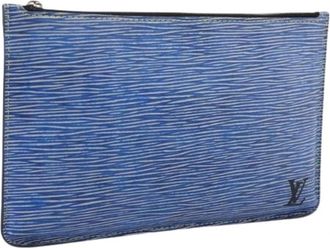 Louis Vuitton Pre-owned Vintage Epi Pouch - Dames - Vintage Clutch - Blauw - ONE Size - Leer - Vintage
