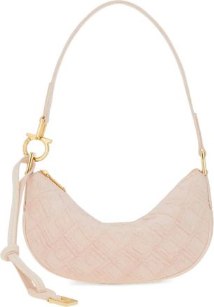 Ferragamo mini Monogram shoulder bag - women - Fabric/CALFSKIN - One Size - Pink