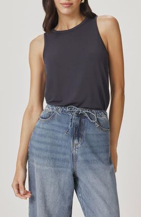 Splendid Crewneck Tank in Lead Black at Nordstrom, Size X-Large