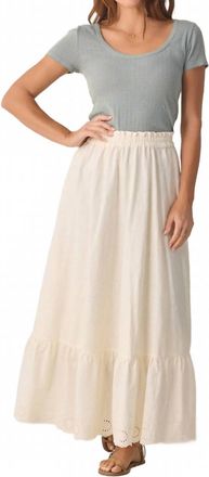 Rylee + Cru Rose Maxi Skirt In Ivory