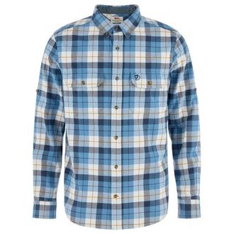 Fj&auml;llr&auml;ven Singi Heavy Flannel Shirt Hemd f&uuml;r Herren | grau/blau