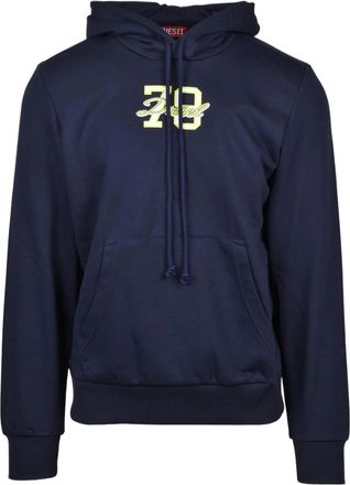 Diesel Blue Cotton-Blend Graphic Sweatshirt
