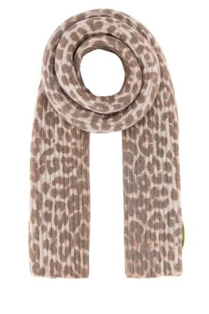 Ganni Printed Wool Blend Scarf