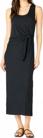 Dex Clothing Sleeveless Knot Midi Dress In Black