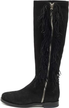 Le Silla Stivali con frange - Nero