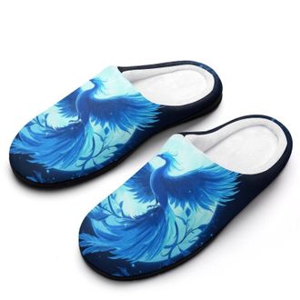Generic Iced Phoenixess Full Moon Womens Slippers Warm House Slippers Indoor House Shoes with Anti-Skid Rubber Sole