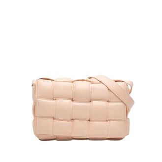 Bottega Veneta Pre-owned Padded Cassette Shoulder Bag - Dames - Pre-owned - Beige - Maat: ONE Size Leer