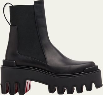 Christian Louboutin 80mm Marcharcroc Platform Leather Chelsea Boots